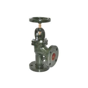 VÁLVULA DE GLOBO ANGULAR CIERRE METAL/METAL BRONCE PN16. BRIDAS PN-16 (USO NAVAL)