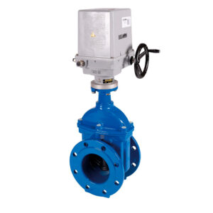 VÁLVULA DE COMPUERTA DE CIERRE ELÁSTICO PN-16 CON ACTUADOR ELÉCTRICO REGADA MONOFÁSICO